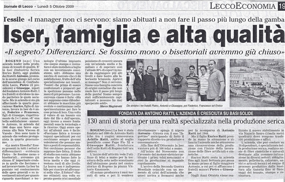 Iser Tessuti - iser tessuti famiglia alta qualita